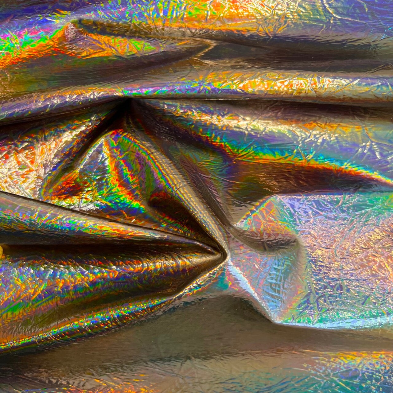 1 Yard Chrome Reflective Vinyl Fabric For Handbags Upholstery Wallets Crafts 54 Inch Width